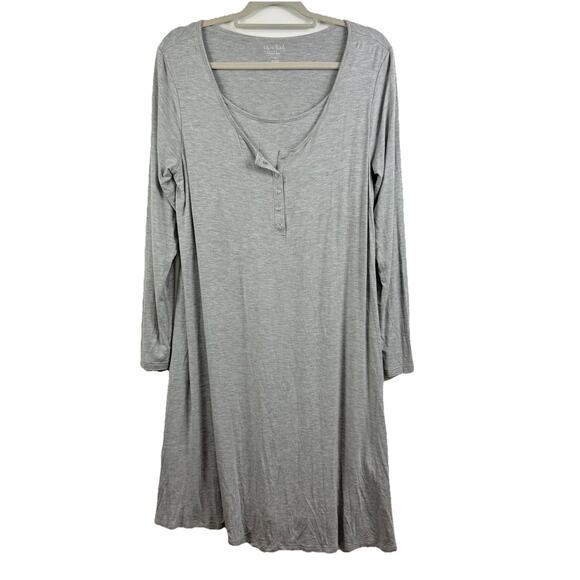 Isabell Maternity Gray Jersey Knit Sleep Shirt Small Modal Soft Stretchy Cozy - Picture 1 of 12